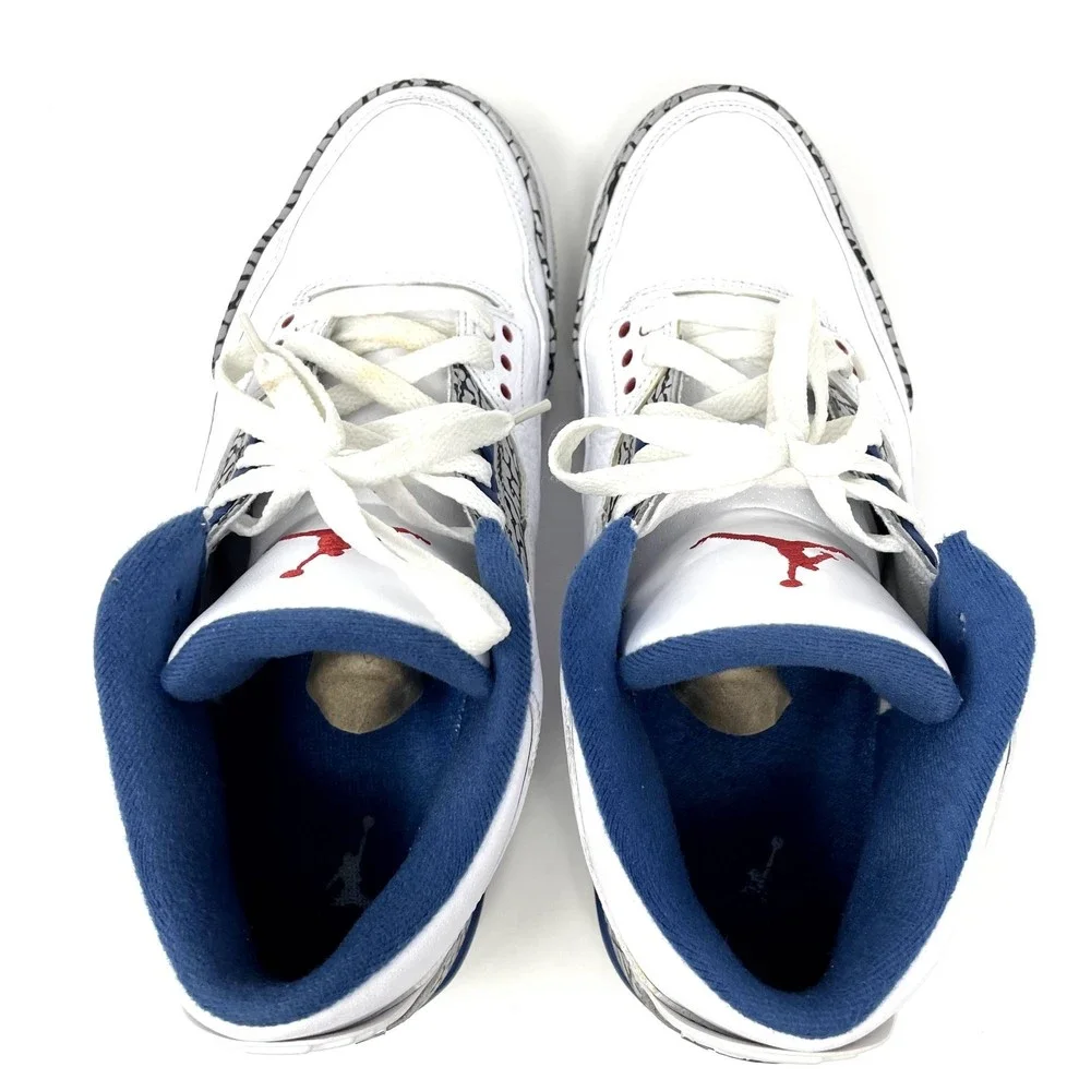 Nike Air Jordan Retro 3 True Blue Men 10.5 White Iconic Sneakers 2011 136064-104